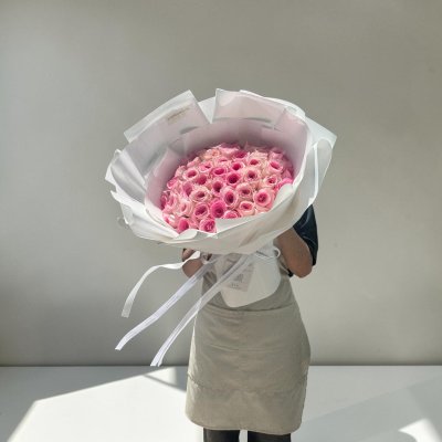 50 Pink Roses Bouquet